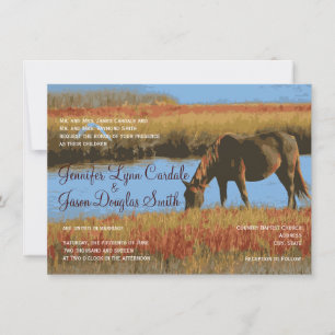 Invitation Automne Cheval Rustique Mariages campagnards Invit