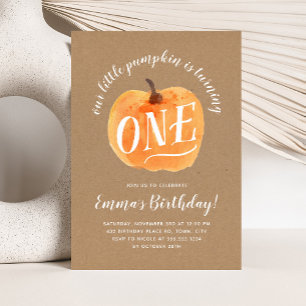 Invitation Automne Citrouille Automne Premier anniversaire In