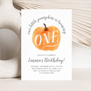 Invitation Automne Citrouille Automne Premier anniversaire In