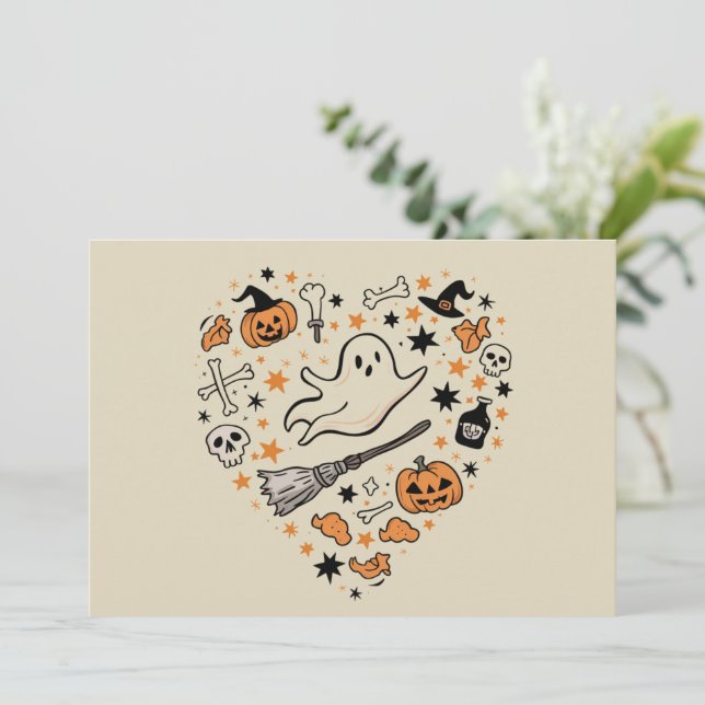 Invitation Automne Citrouille Automne Thanksgiving Halloween (Debout devant)