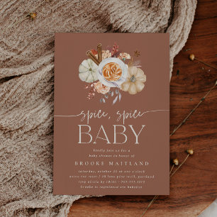 Invitation Automne Citrouille en terre cuite "Spice Spice Bab