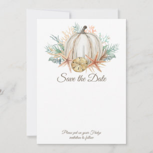 Invitation Automne côtier Citrouille et Coquillages Enregistr
