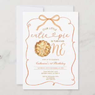 Invitation Automne Cutie Pie Automne En vichy 1er anniversair