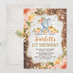 Invitation Automne d'automne de fête d'anniversaire