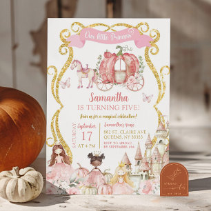 Invitation Automne Fairytale Princess Party Citrouille Carria