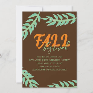 Invitation Automne Festival d'automne Circulaire vert