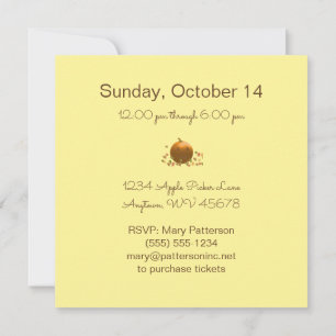 Invitation Automne Festival d'automne Personnalisé Feuille co