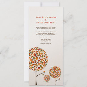 Invitation Automne Feuilles Pop Tree Custom Wedding Invitatio