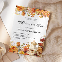 Automne Floral après-midi Thé fête d'anniversaire