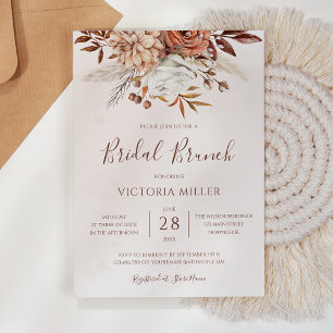 Invitation Automne Floral Boho Automne Foliage Bridal Brunch