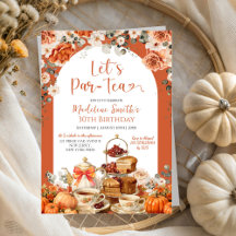 Automne Floral Citrouille Let's Par Tea Anniversai