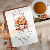 Automne Floral Cottage Teacup Anniversaire Tea Par