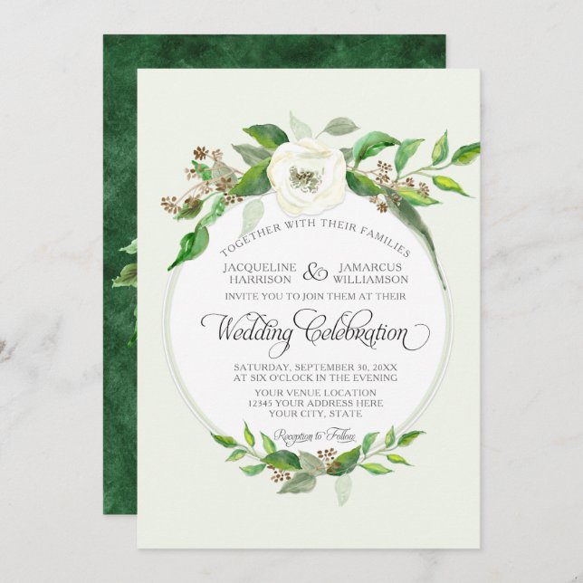 Invitation Automne Forêt d'hiver Bois Bois BOHO Aquarelle (Devant / Derrière)