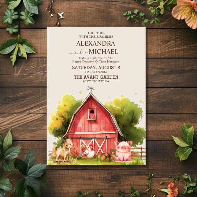 Invitation Automne Hiver Automne Mariage agricole (Créateur téléchargé)