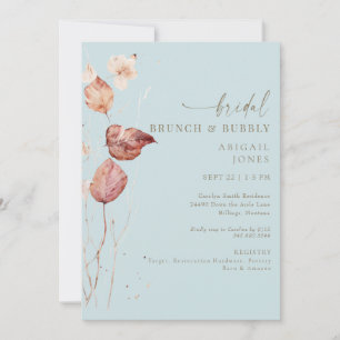 Invitation Automne Icy Blue Bridal Brunch & Bubbly