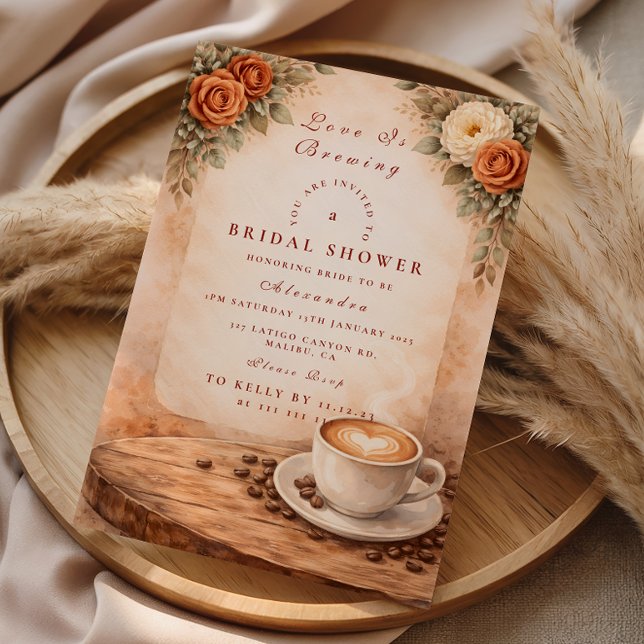 Invitation Automne Latte Amour Baby Shower (Créateur téléchargé)