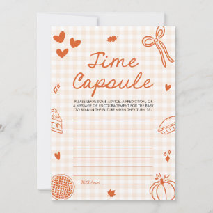 Invitation Automne Main tiré Baby shower temps Capsule jeu