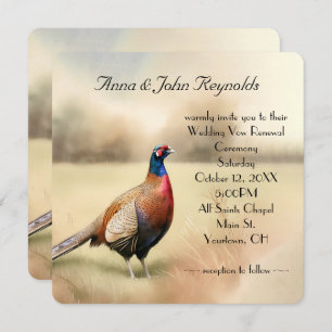 Invitation Automne Mariage faisan Vow Renouvellement