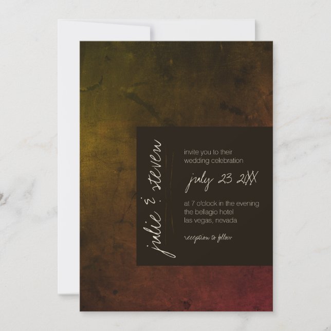 Invitation Automne Moody Dark Mariage moderne (Devant)