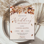 Invitation Automne Orange Fleurs Marigold Wedding shower<br><div class="desc">Automne Orange Fleurs Marigold invitations Wedding shower,  Contactez-moi pour les articles correspondants ou pour la personnalisation,  Roses Blush ©</div>