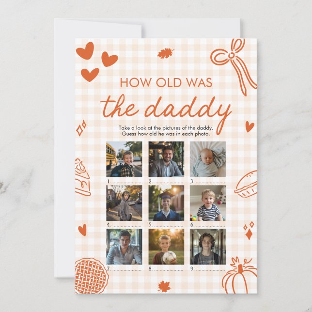 Invitation Automne Orange Main Dessinée Comme L'Ancien Était  (Devant)