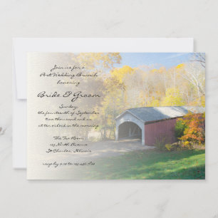 Invitation Automne Pont couvert Mariage Brunch