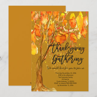 INVITATION AUTOMNE QUITTE MERCI DE RASSEMBLER L'INVITATION