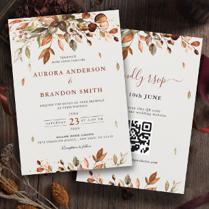 Invitation Automne Quitte Russe Pays Boho Mariage Dans