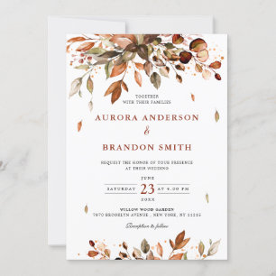 Invitation Automne Quitte Russe Pays Boho Mariage Dans