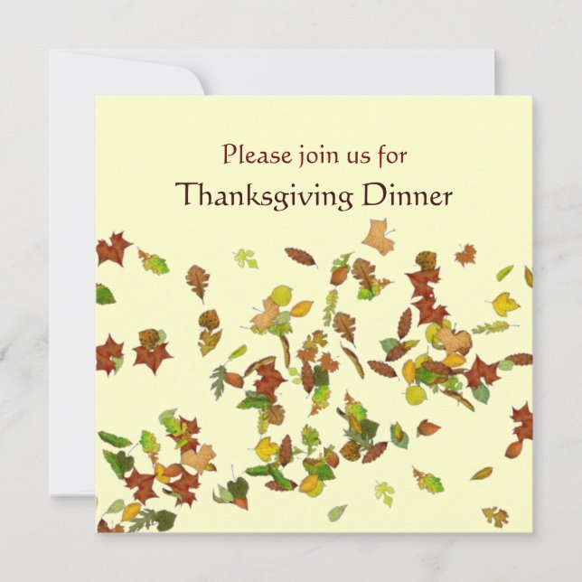 Invitation AUTOMNE QUITTE Thanksgiving Diner Party (Devant)