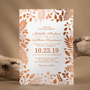 Invitation Automne Russe Automne Mariage Woodland