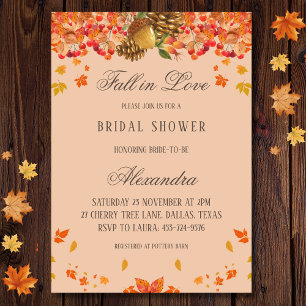 Invitation Automne Rustique Automne Chute en Amour Fête des m