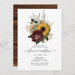 Invitation Automne Rustique - Automne Floral Couples Douche