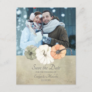 Invitation Automne Rustique Automne Photo Mariage Enregistrer