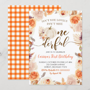 Invitation Automne Rustique Boho Citrouille Onederday Invita
