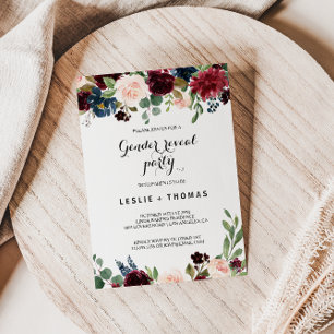 Invitation Automne Rustique Bourgogne Genre RevezParty