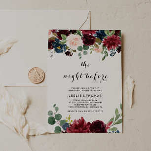 Invitation Automne Rustique Éblouissant Bourgogne La Nuit Ava