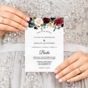 Invitation Automne Rustique Éblouissant Mariage Bourgogne