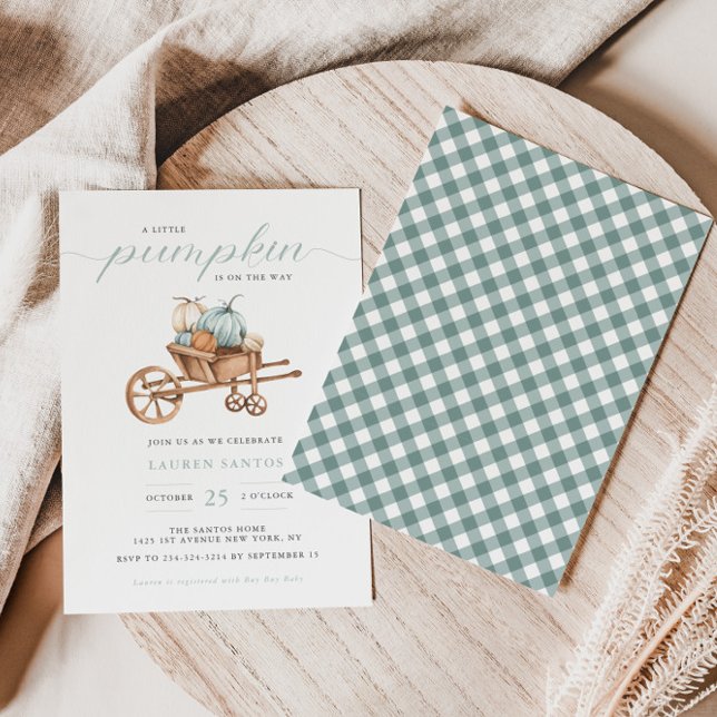 Invitation Automne Rustique - Petit Baby shower Citrouille | (Available for print and instant digital download!)