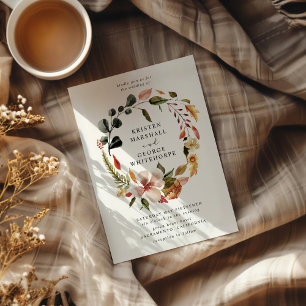 Invitation Automne Sentez-vous élégant Mariage fleuri
