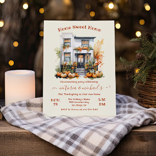 Invitation Automne Thanksgiving House Party