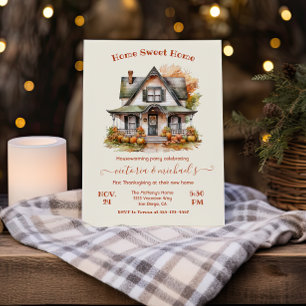 Invitation Automne Thanksgiving House Party