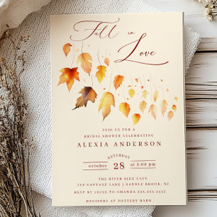 Invitation Automne Tombe Dans La Fête des mariées Amoureuse