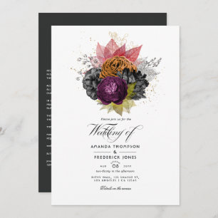 Invitation Automne vintage - Automne Floral Mariage