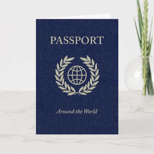 Invitation autour du monde : passeport (Devant)