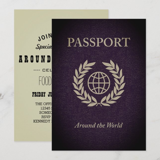 Invitation autour du passeport du monde (Devant / Derrière)