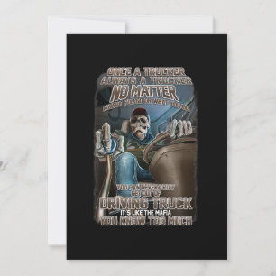 Invitation Autrefois Un Trucker Toujours Un Cadeau De Trucker