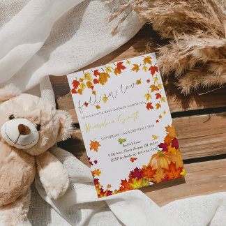 Invitation Autumn Baby Shower- Fall in Love Baby Shower Party