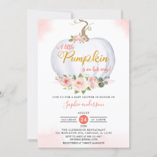 Invitation Autumn Blush Un Baby shower Automne Un Peu Citroui
