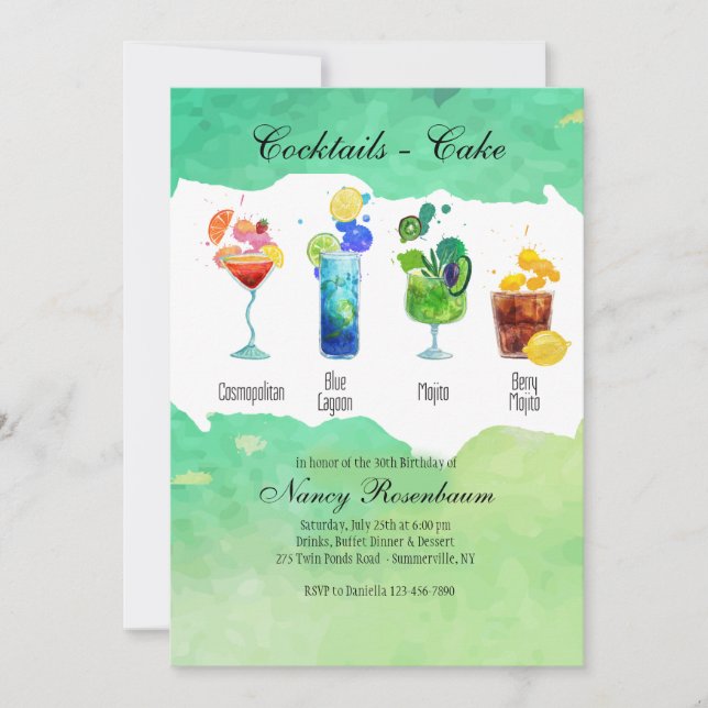 Invitation aux Boissons d'Été (Devant)